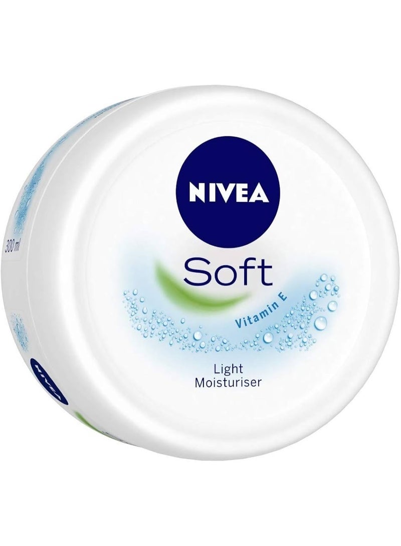 Nivea Unisex Soft Light Moisturizing Cream-300 ml - Image 3